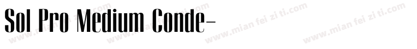 Sol Pro Medium Conde字体转换